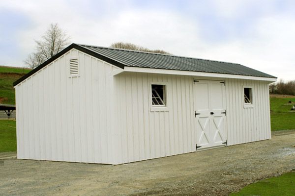 12X30 Wood Storage with Metal Roof