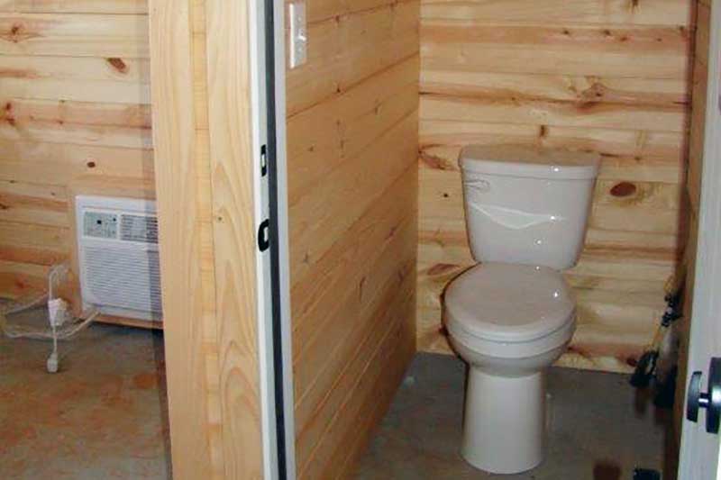 Toilet Area in a 36x36 Horse Barn.