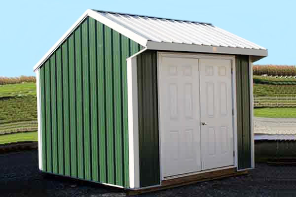 10x10 Metal Storage Shed with Double Doors
